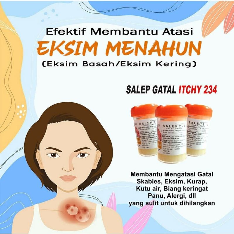 SALEP GATAL OBAT EKSIM ALERGI ITCHY 234 AMPUH ORIGINAL BERKHASIAT