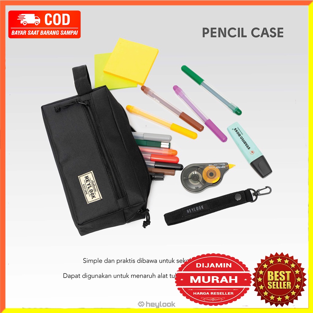 Premium Kotak Tempat Pensil Wadah ATK Pria Wanita Pencil Case Muat Banyak Tempat Penyimpanan Alat Tulis Kantor Simple Anak Dewasa Terbaru