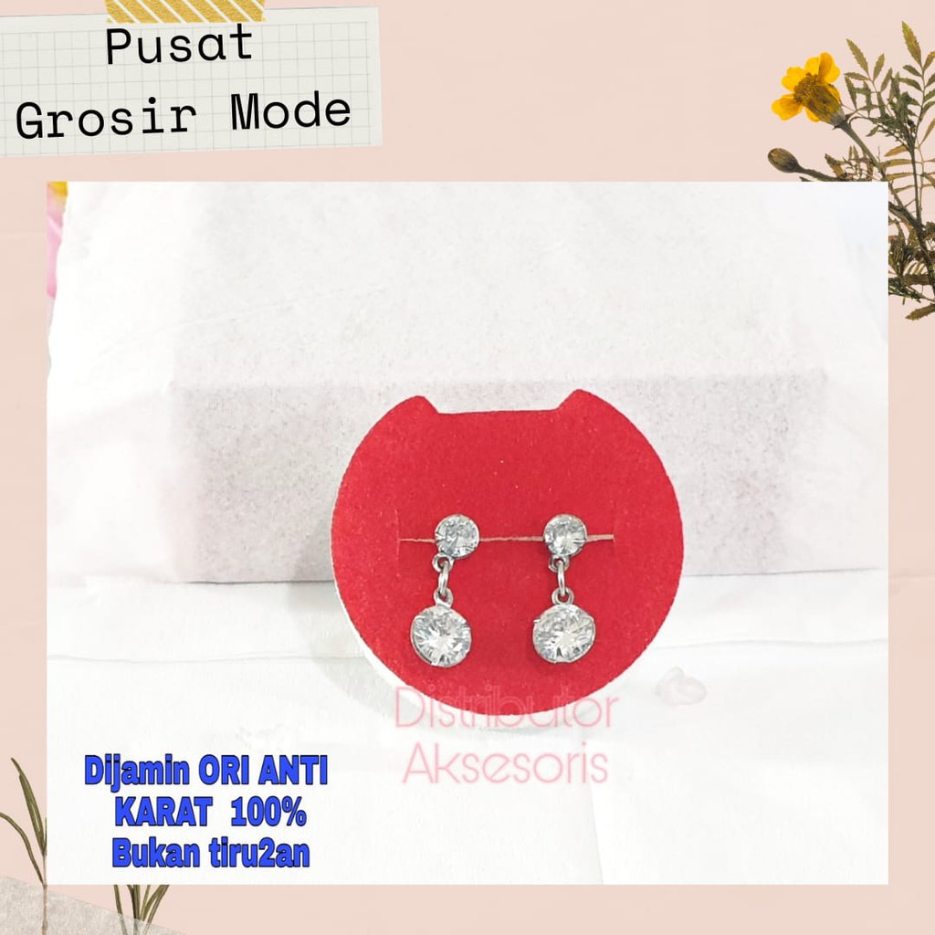 Anting tusuk titanium ANTI KARAT SELAMANYA PGM AT01