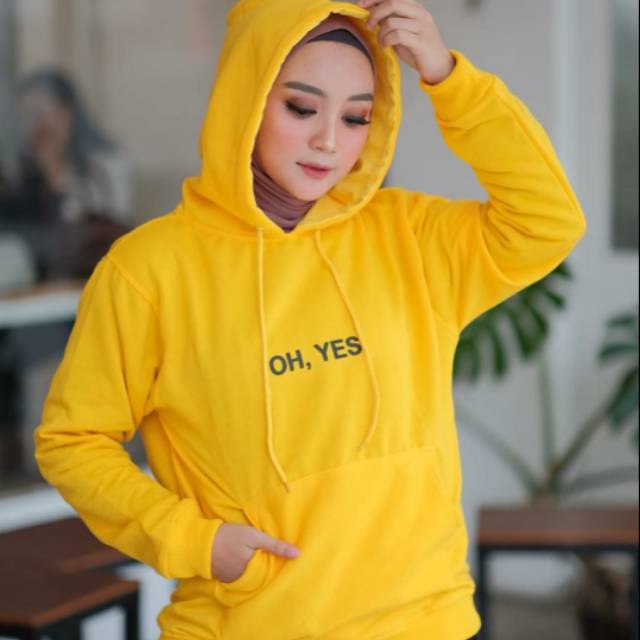 OH YES HOODIE UNISEX - ATASAN TEBAL PREMIUM