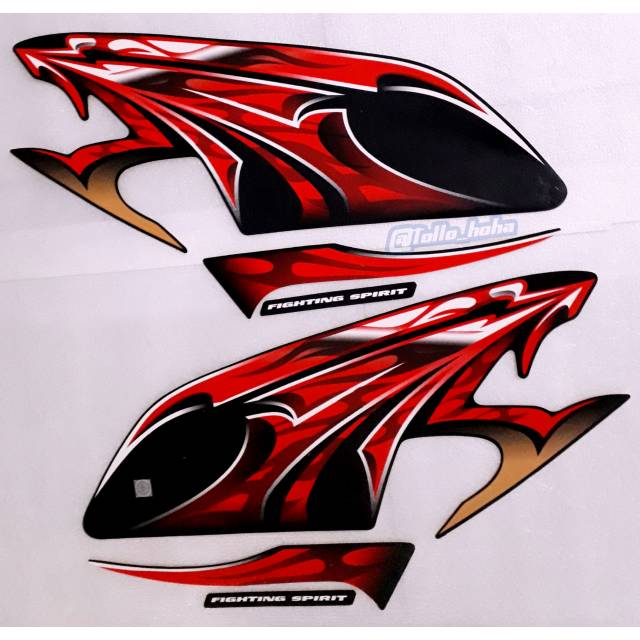 STRIPING RX KING 2006 MERAH LIS HITA