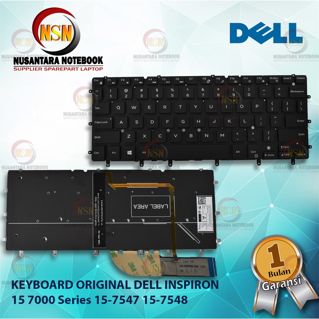 Keyboard Original Dell Inspiron XPS 15 7000 15-7547 15-7548 9343