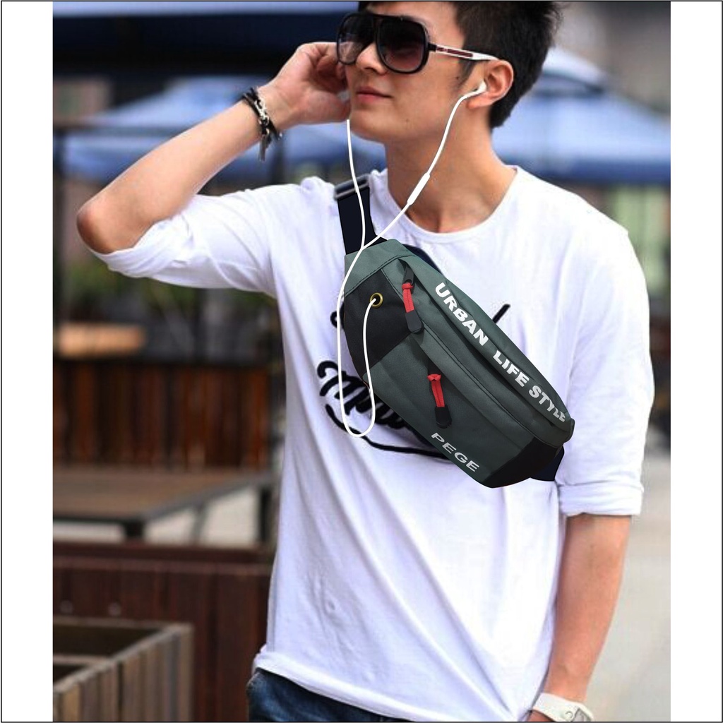 Tas Selempang Pria Waistbag Distro Kasual - PG - 8880
