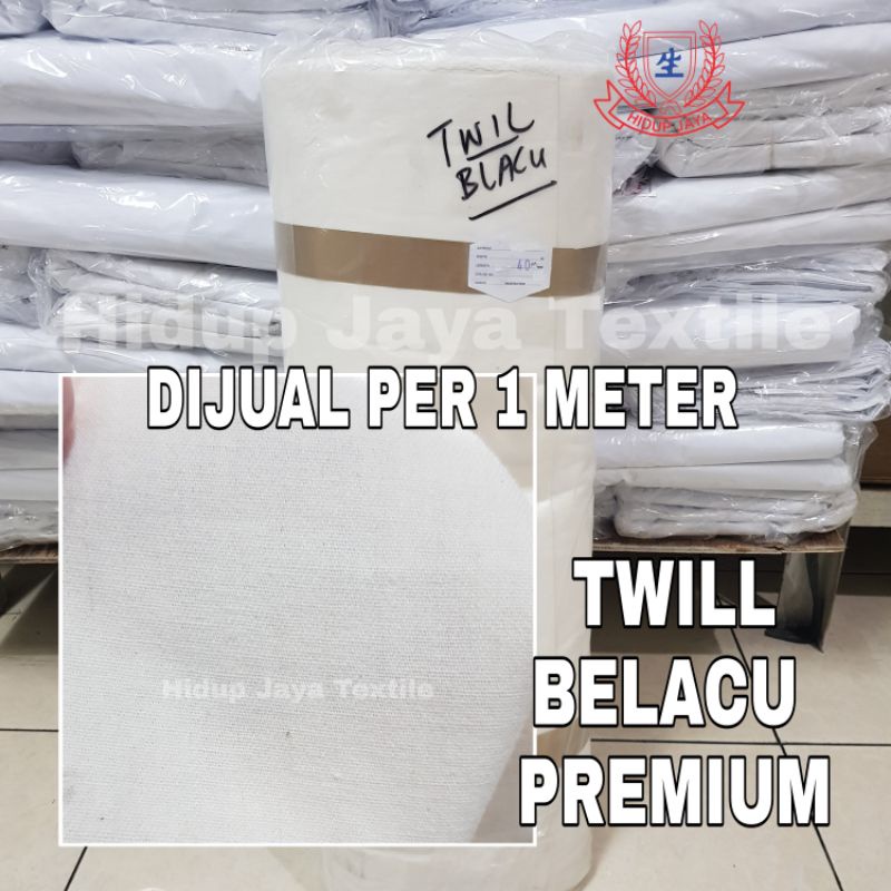 Kain Belacu Twill Premium Lebar 150 cm Tebal Totebag Blacu Twill Katun per METER