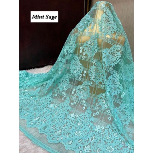 KAIN KEBAYA/KAIN BROKAT PERANCIS GLOSSY YSL SENORITA