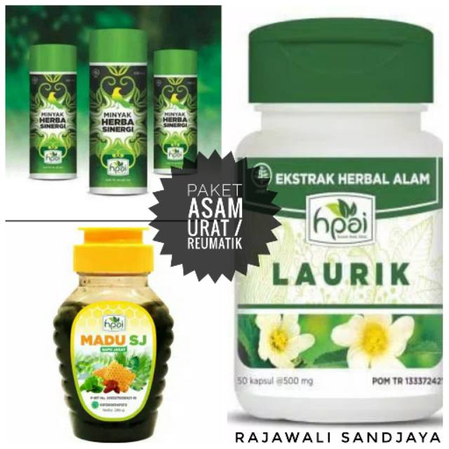 Paket Herbal Asam Urat Reumatik Hpai Laurik Minyak Herba Sinergi Mhs Madu Sapu Jagat Shopee Indonesia