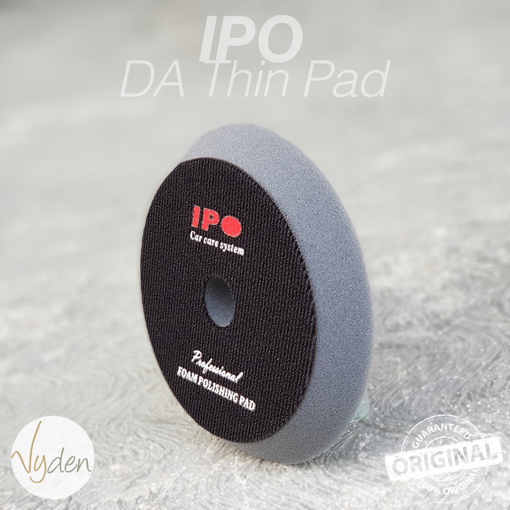 IPO Black Finishing Thin Pad 6 inch Flat Wax Sealant Busa Mesin Poles Mobil Dual Action MURAH