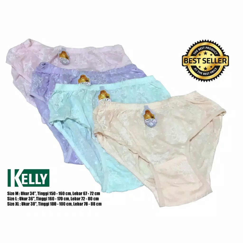 PROMO CELANA DALAM WANITA MURAH CD WOMAN S M L XL 3L KATUN KELLY UNDERWEAR PANTS PREMIUM ECER GROSIR