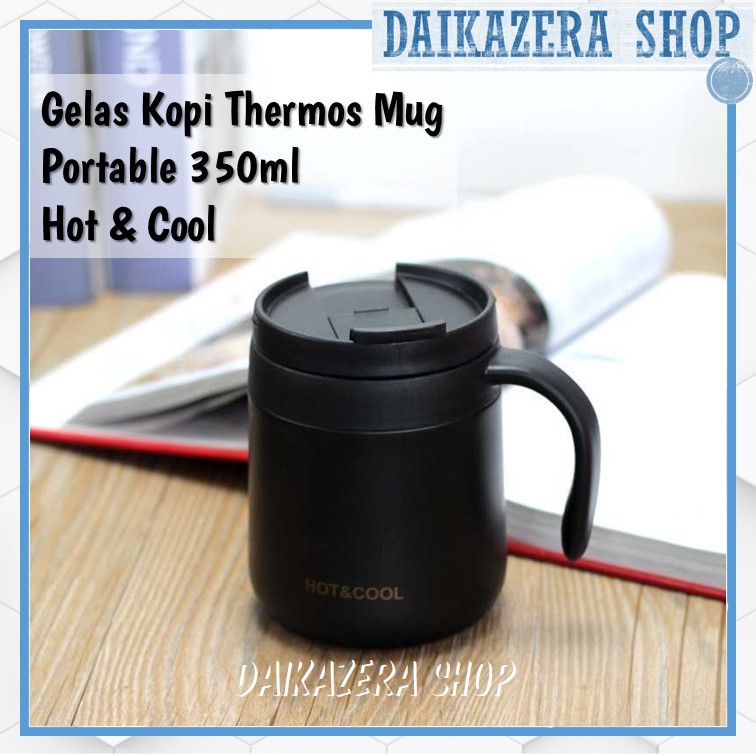 Gelas Kopi Thermos Mug Tumbler Coffee Stainless 350ml Hot &amp; Cool