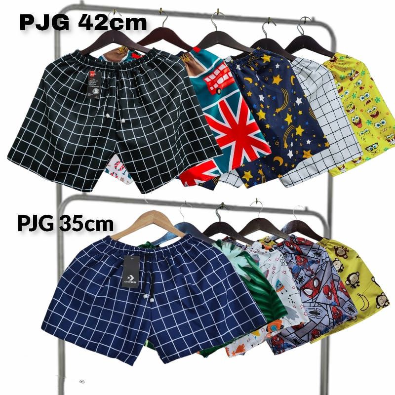 boxer pria celana pendek remaja-dewasa panjang 35cm dan 42cm-3
