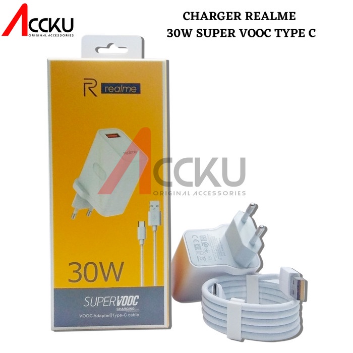 Charger Realme 30W Super Vooc Fast Charging Type C VC56HAEH Charger Realme 30W USB Type-C USB Super VOOC Fast Charging