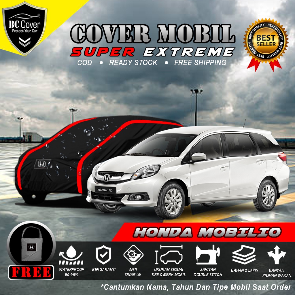 Body Cover Mobil Honda Mobilio Outdoor Waterproof / Sarung Mobil Mobilio Waterproof / Selimut Tutup Mantol Kerudung Mantel Penutup Mobil Honda Mobilio Waterproof Outdoor Anti Air