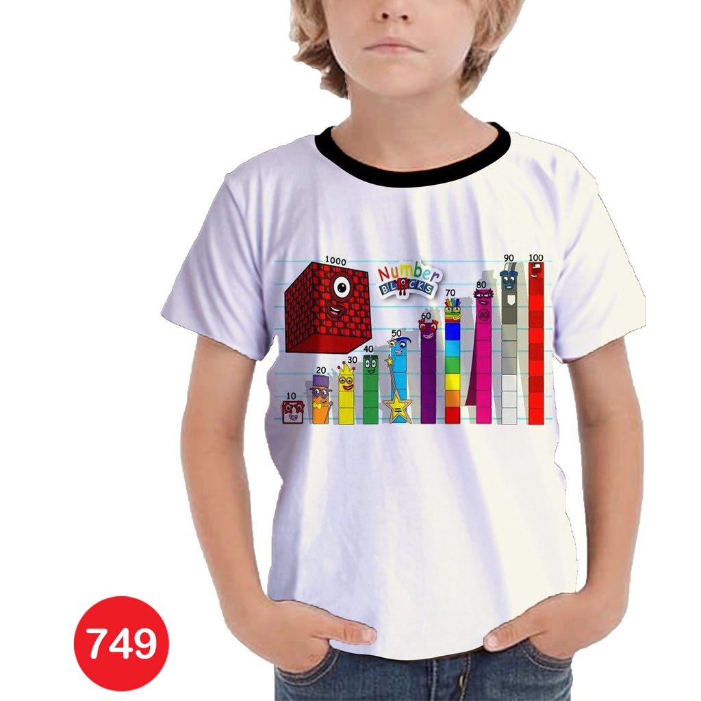 Baju Numberblocks Kaos Kartun Series Anak #COWO-749