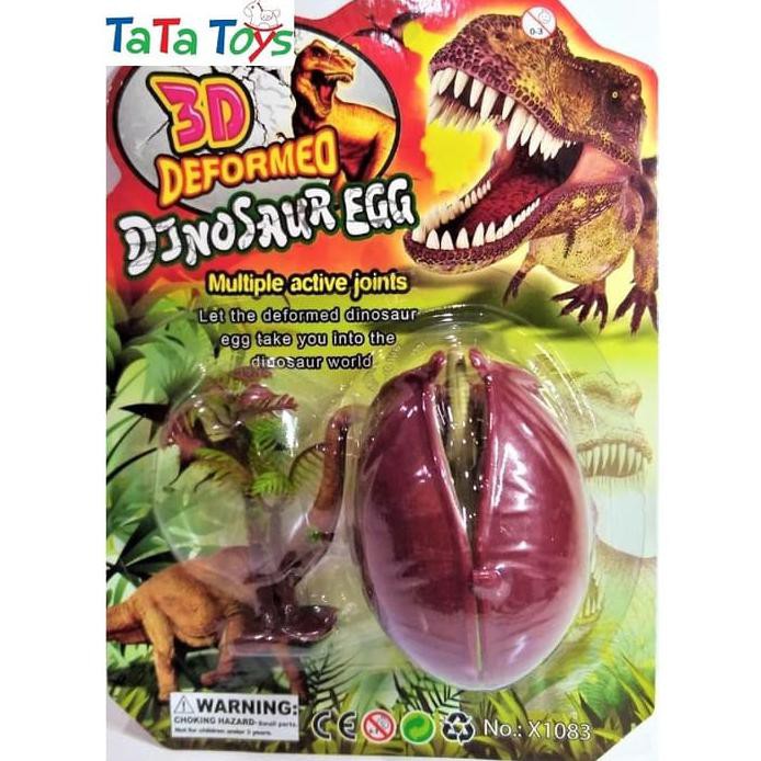 3D Deformed Dinosaur Egg - Pterosaur - Dinosaurus