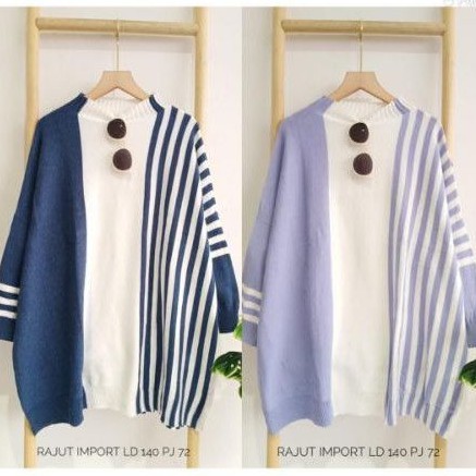 Kaos rajut import jumbo ld 140 cm