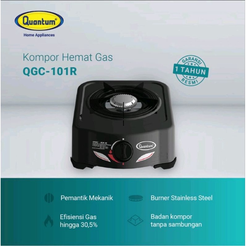 QUANTUM Kompor Gas 1 Tungku 46 cm (QGC101R)