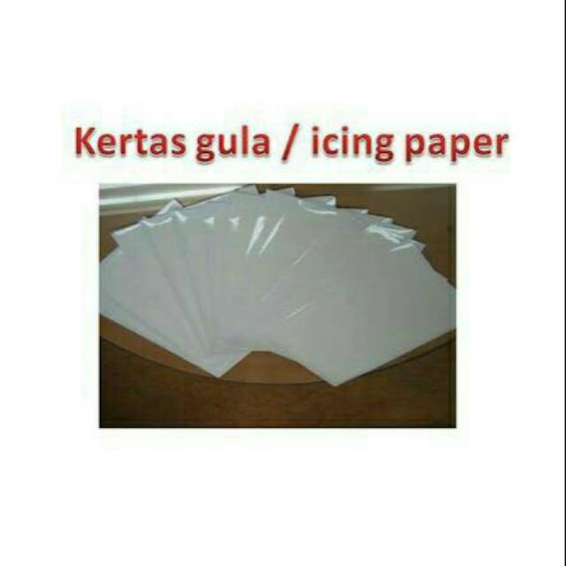 

Kertas gula/icing sheet/icing paper isi 5 lembar