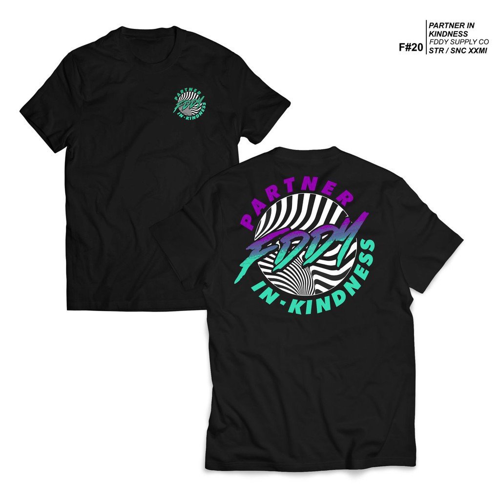 Kaos Hitam - Fruddy Duddy - Fddy - Zebra