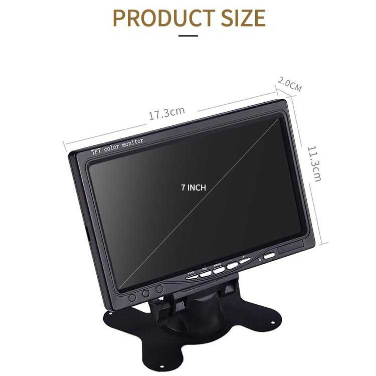 Layar Monitor Mobil TFT LCD 7 Inch - C-T703 Untuk layar parkir dan video input monitor DVD VCD