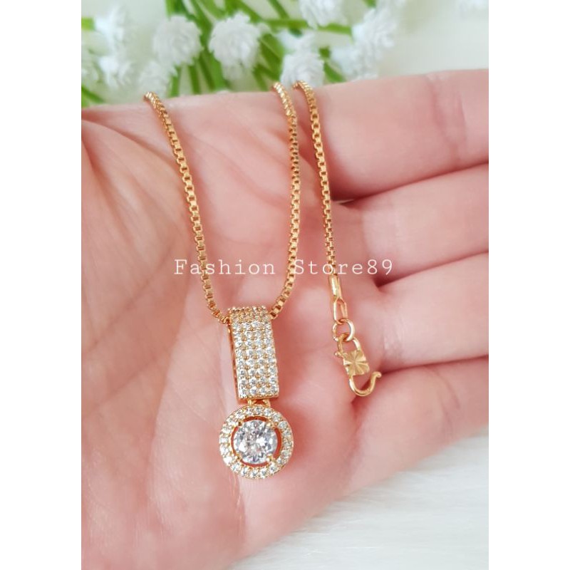 Kalung Import Fashion Full permata Jurai Xuping perhiasan xuping impor lapis emas TR2150x