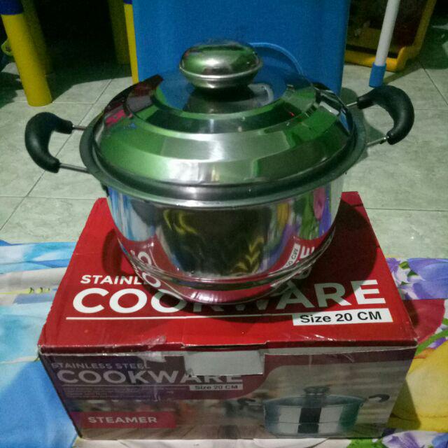Dandang Stainless Muliya Tutup Stainless 20 Cm