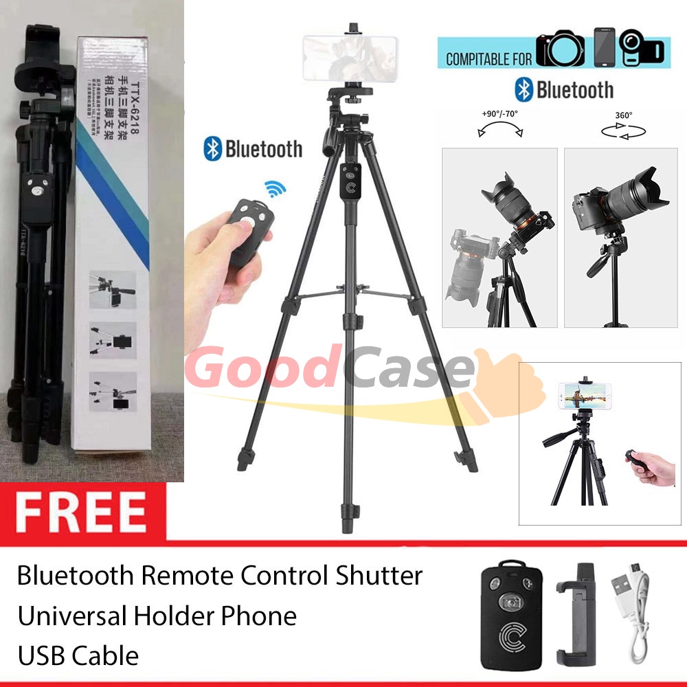 GoodCase - Tripod TTX-6218 Tripod Kamera Remote Bluetooth Wireless + Holder HP