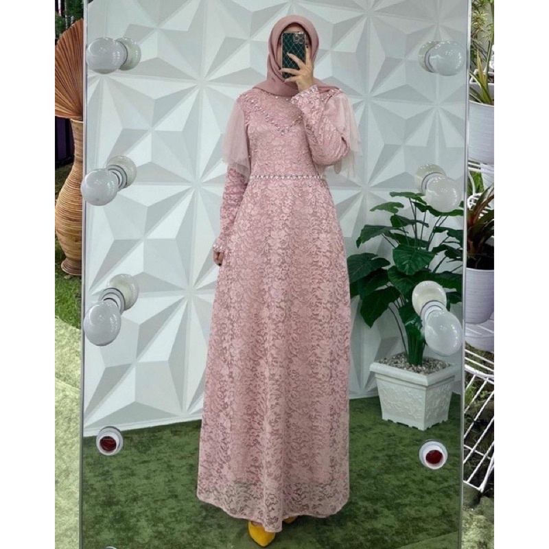 Gamis Ozias Ratu full brukat / Gamis formal kondangan / Gamis pesta premium / Gamis mymyFashion