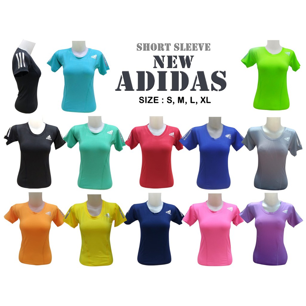 Baju senam wanita| Kaos lengan pendek adidas | Atasan kaos wanita murah