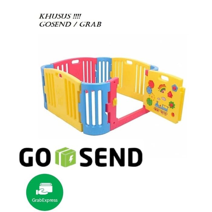 TERMURAH KHUSUS Gosend Labeille Pagar Bermain Bambi Play Yard with Door Sedia Mainan Anak TERLENGKAP