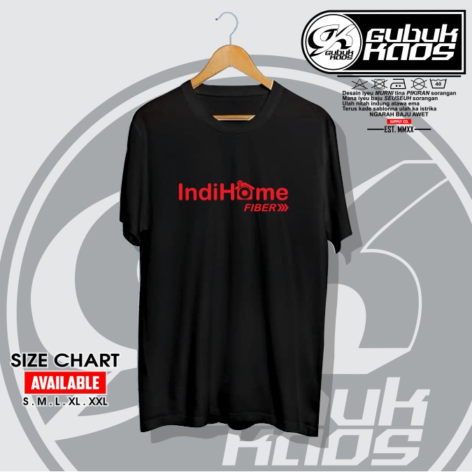 BAJU KAOS DISTRO LOGO INDIHOME FIBER - GUBUK.KAOS