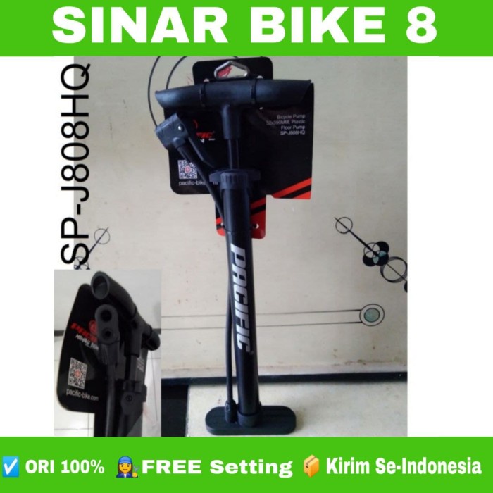 Pompa Ban Sepeda / Motor Lantai Floor Bicycle Pump Pacific  SP-J808HQ Dan SP-J806