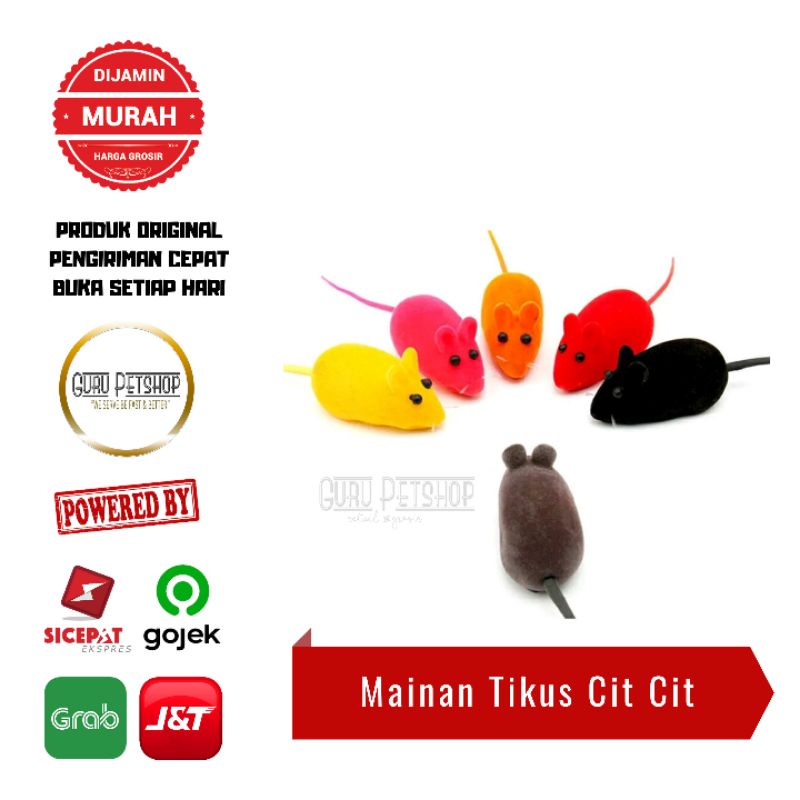 Tikus Cit Cit Mainan Kucing Interaktif Bentuk Tikus Bunyi Cit Cit Cat Toys Random NoGaransi