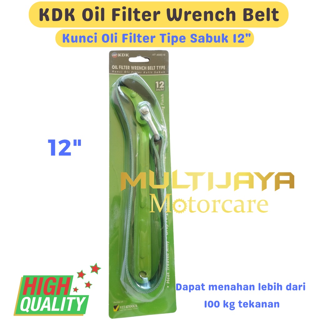 KDK Kunci Pembuka Filter Oli 12“ Model Sabuk - Oil Filter Wrench Belt Type 12 Inch High Quality