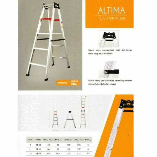DP-13 Tangga Aluminium Fortuna Altima 2 Meter