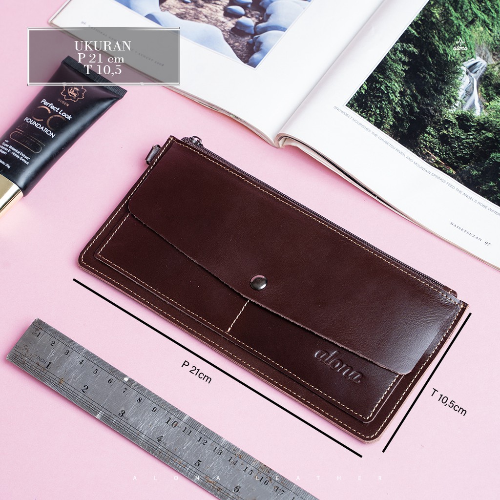 Dompet Panjang Kulit Wanita Cewek Dompet 100% Kulit Asli Premium Perempuan Terbaru Original Branded