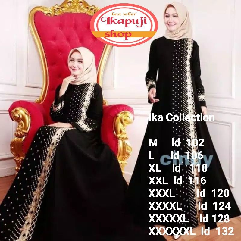 GamisMuslimJumbo/GamisJumbo/JetblackJumboBordir