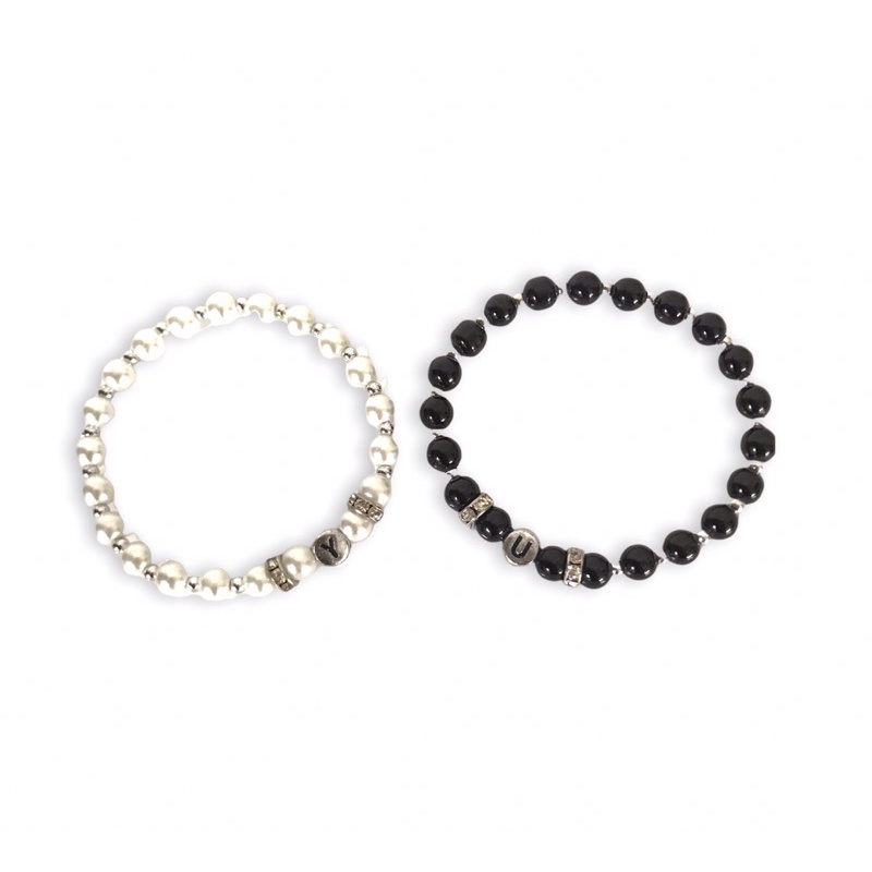 Gelang Beads Inisial Huruf Pria Wanita