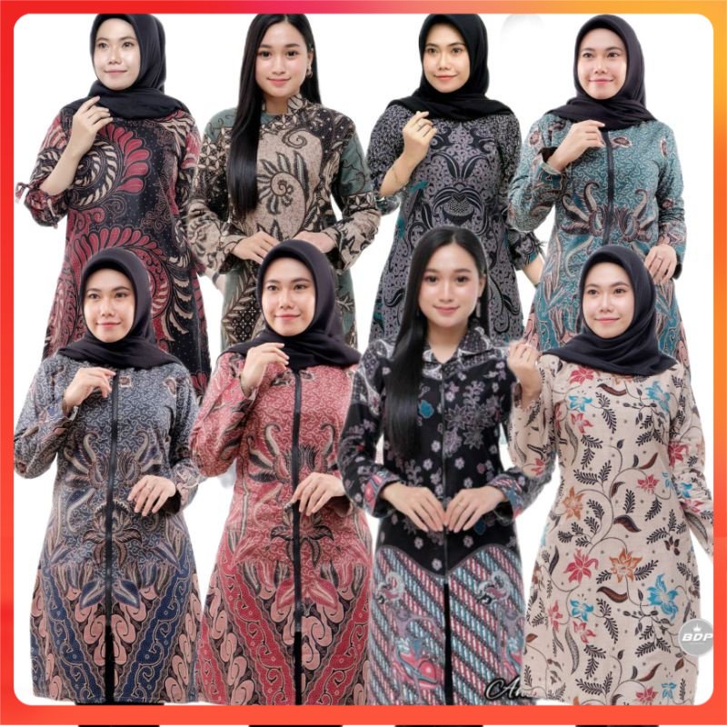 Terlaris SERUT GENES JELITA TUNIC NAVBOR YELBOR WHITBOR CREAMBOR TUNIK BATIK MODERN HRB030 DOLBI# queen