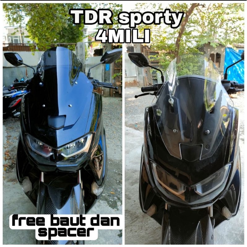Winshield Nmax TDR sporty, visor TDR sporty tebal 4MILI