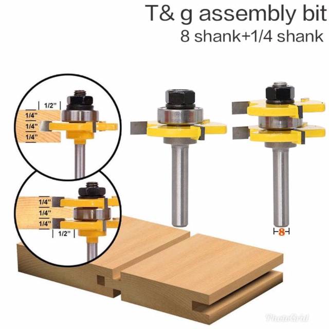 Mata Profil Sambung Kayu 8MM - Mata Profil Tounge and Groove Router Bit
