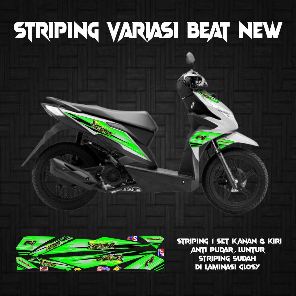 STRIPING STICKER MOTOR VARIASI BEAT NEW ICON SPOT