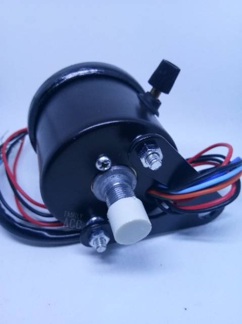 SPEEDOMETER KILOMETER CUSTOM HITAM VARIASI INDIKATOR LED MOTOR UNIVERSAL