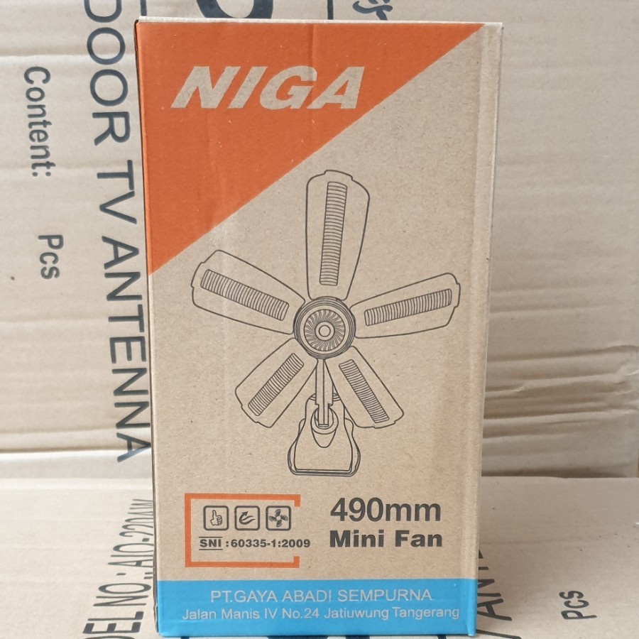 Kipas Angin Jepit 5 Baling 15W  Multifungsi NIGA mini fan ORIGINAL