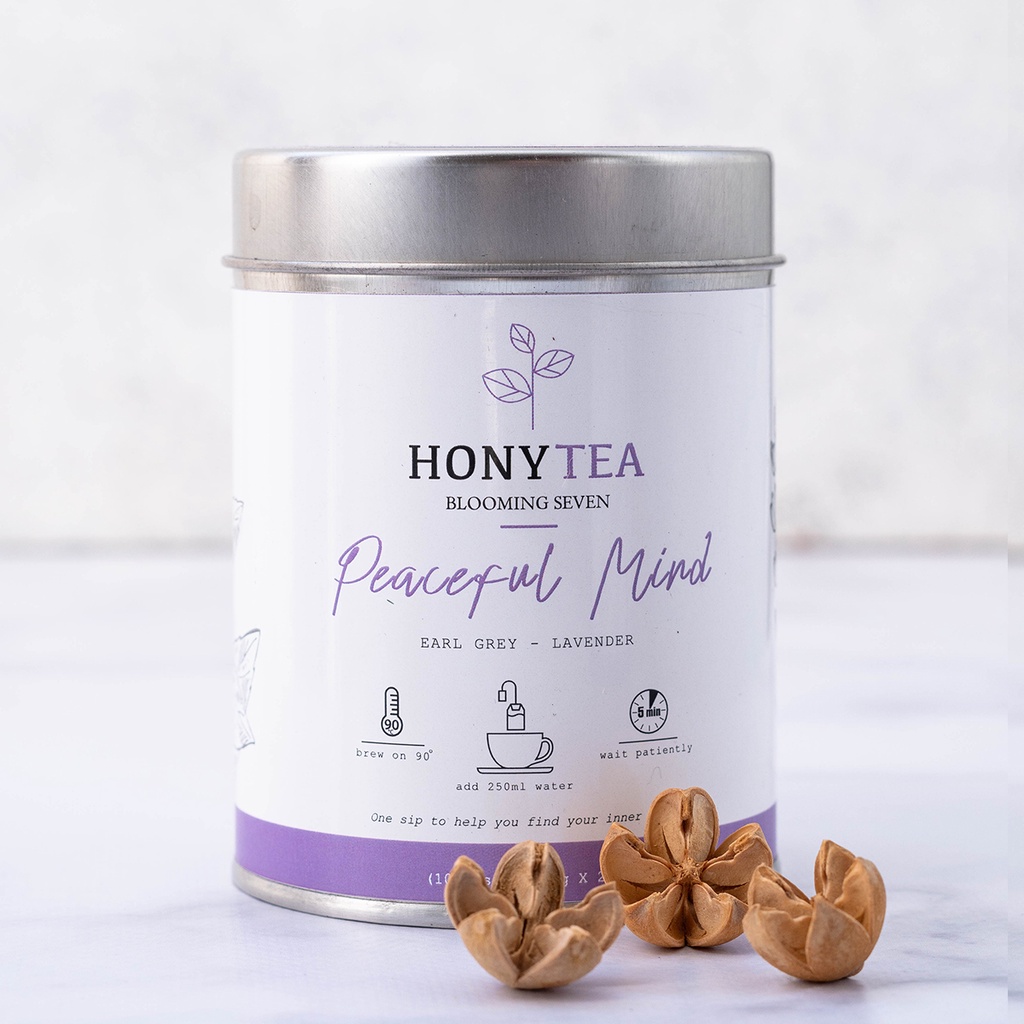 

TEA | PEACEFUL MIND - BIG CAN | Lavender – Earl Grey - Vanilla | HONYTEA