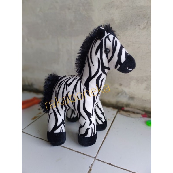 Boneka kuda zebra boneka animal binatang boneka zebra ukuran L