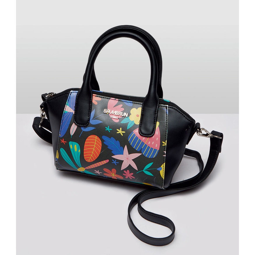 Tas Selempang Wanita Murah Bahan Kulit Lucu Motif Bunga Unik Butterfly Bowler Original Brunbrun Pari
