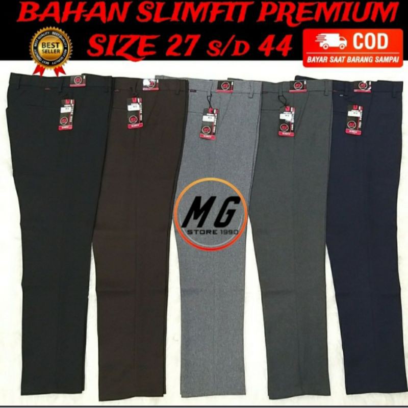 CELANA BAHAN KERJA FORMAL PANJANG KANTOR SLIM FIT PANJANG PRIA LAKI LAKI