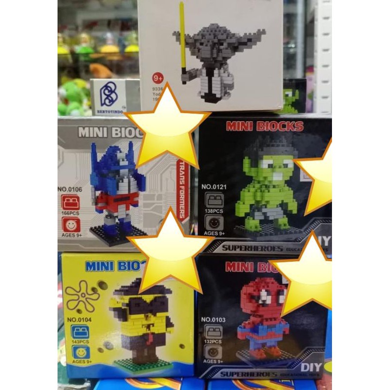 lego series lego mini block bongkar pasang lego super hard