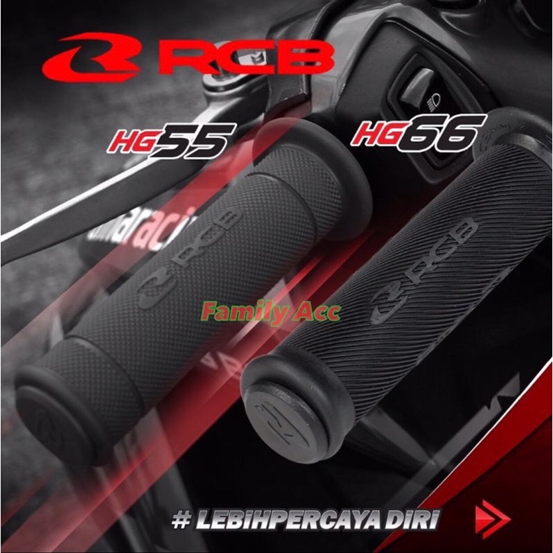 Handgrip Handfat Grip RCB Original HG55 &amp; HG 66 Bulu Racing Boy Malaysia Original Aerox Nmax Pcx Beat Vario