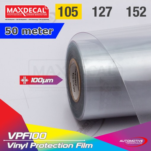 [105cm x 50m] MAXDECAL VPF100 Laminasi Dingin Transparan Clear Matte Met Doff Dop Gloss Kilap VPF100